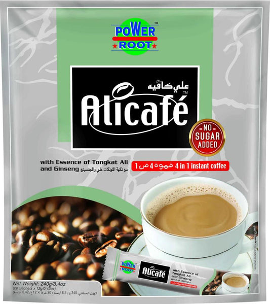 Alicafé 4in1 Essence Of Ginseng Sugar Free Instant Coffee 12g (20 Sticks)
